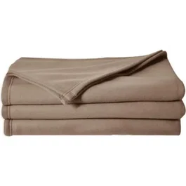 Toison D'Or Couverture polaire Taupe 240x260 cm - 100% Polyester - Lavable en machine