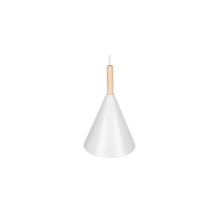 Lampe Suspendue Madeleine Métal et Bois [SKD-P130-3-W]