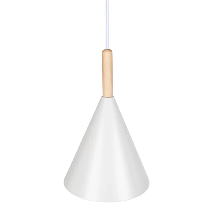 Lampe Suspendue Madeleine Métal et Bois [SKD-P130-3-W]