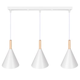 Madeleine Lampe À Suspension en aluminium et bois, 780x280 mm