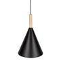 Lampe Suspendue Madeleine Métal et Bois [SKD-P130-3-W]