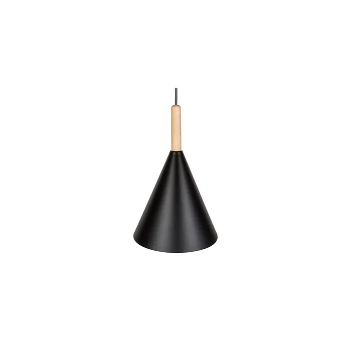 Lampe Suspendue Madeleine Métal et Bois [SKD-P130-3-W]