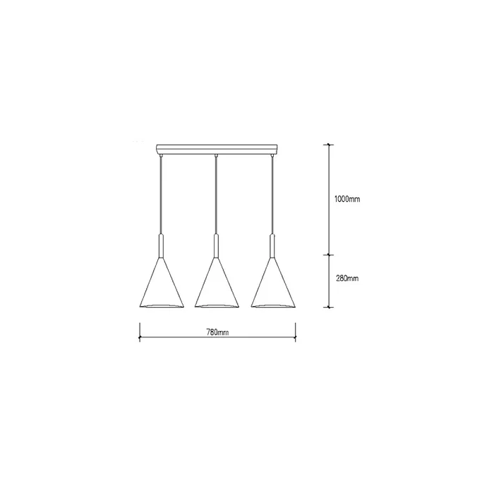 Lampe Suspendue Madeleine Métal et Bois [SKD-P130-3-W]