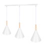 Suspension Madeleine Métal et Bois SKD-P130-3-W Lampe Design Moderne Réglable