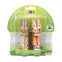 Sophie La Girafe - Lot de 4 figurines Klorofil - Écureuils Famille Simon - Collection et jeu d'imagination