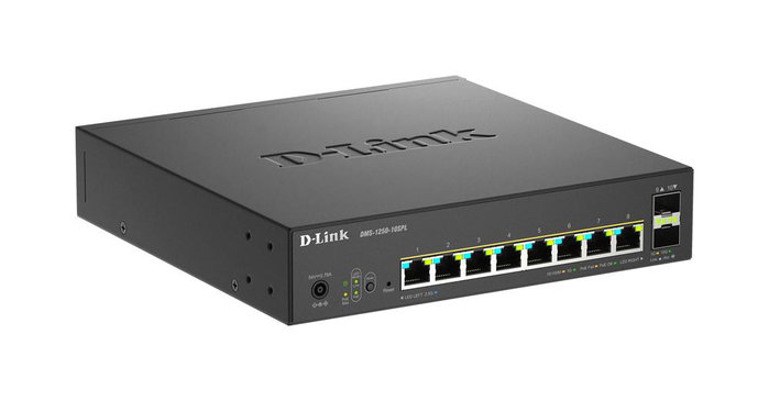 D-Link DMS-1250-10SPL Switch Géré L2/L3 10 Ports (8x 2.5G PoE + 2x SFP+), 80 Gbit/s