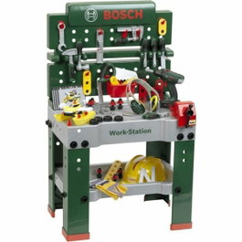 Klein Établi Bosch Work-Station avec 81 accessoires et visseuse électronique