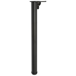 HERRAJES ALK Pata de mesa plegable en fer, noir mat, Ø 50 mm, hauteur réglable 710-740 mm