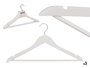Kipit Lot de 3 cintres blancs en bois et métal 44,5x23x3,6 cm (Set de 24)