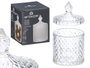 Giftdecor Bombonera en Cristal Rombos Transparente 8,5 x 8,5 x 14 cm (Set de 24)