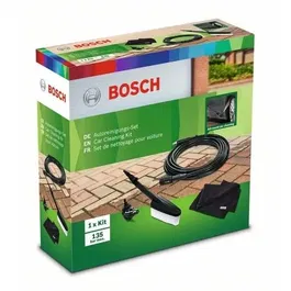 Bosch - Kit de nettoyage voiture pour nettoyeurs haute pression, avec brosse, buse à 90 degrés, tuyau et chiffon microfibre