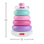 Fisher-Price Pyramide Arc-en-Ciel JGP94 - Jouet d'éveil à empiler pour bébés - Couleurs pastels roses et violets