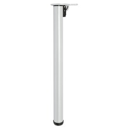HERRAJES ALK Pata de mesa plegable en fer, réglable 710-740 mm, gris RAL 9006