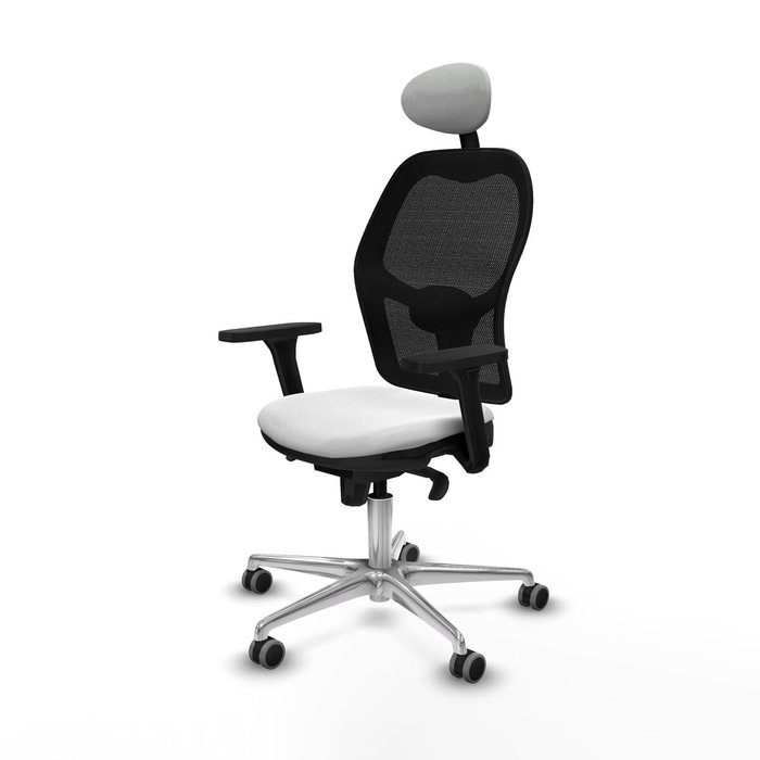 Piqueras y Crespo Chaise de Bureau avec Appui-tête 3D086G1 Blanc