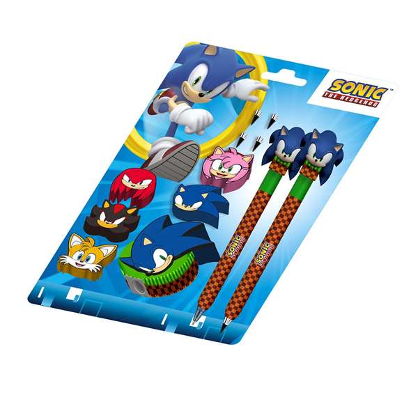Karactermania Pack de Papeterie Sonic avec Licence Officielle Greenhill - Cadeau Incluant Stylo, Crayon, Gommes et Taille-Crayon - À Partir de 3 Ans Karactermania Pack de Papeterie Sonic avec Licence Officielle Greenhill - Cadeau Incluant Stylo, Crayon, Gommes et Taille-Crayon - À Partir de 3 Ans