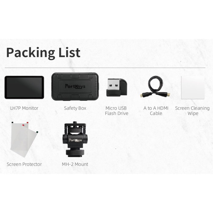 Portkeys LH7P Moniteur Tactile 7 Pouces Noir Portkeys LH7P Moniteur Tactile 7 Pouces Noir