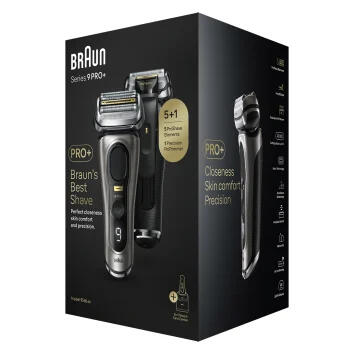 Braun Tondeuse Série 9 Pro+ 9565cc Wet & Dry Metallic avec Station de Nettoyage