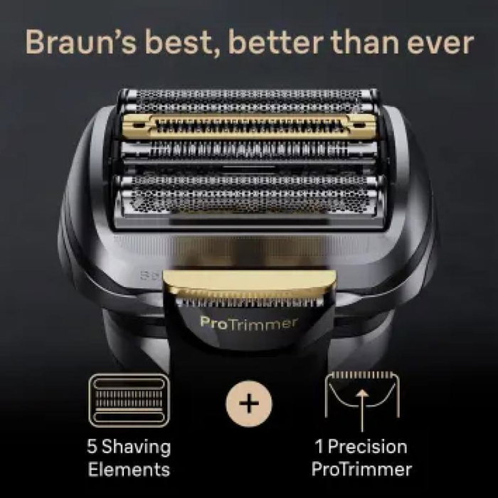 Braun 218221 - Tondeuse Série 9 Pro+ 9565cc Wet & Dry avec Station de Nettoyage et Chargeur