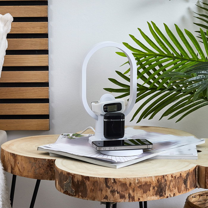 Home Deco Factory Lampe LED avec base de charge induction 3-en-1