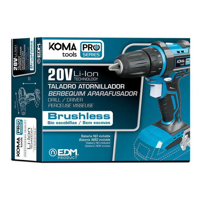Koma Tools Perceuse-visseuse Brushless 20 V Pro Series