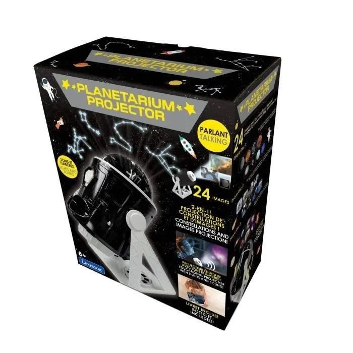 Lexibook Projecteur Planetarium 360 Parlant, 24 Projections, Carte des Constellations, Livret Pédagogique pour Enfants (Français/Anglais)
