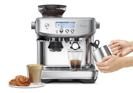 Sage SES878BSS4EEU1 Cafetière Barista Pro Machine à Expresso avec Broyeur Intégré Conique, LCD, ThermoJet, Portefiltre 54 mm, Mousseur à Lait, Noir
