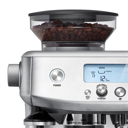 Sage SES878BSS4EEU1 Cafetière Barista Pro Machine à Expresso avec Broyeur Intégré Conique, LCD, ThermoJet, Portefiltre 54 mm, Mousseur à Lait, Noir