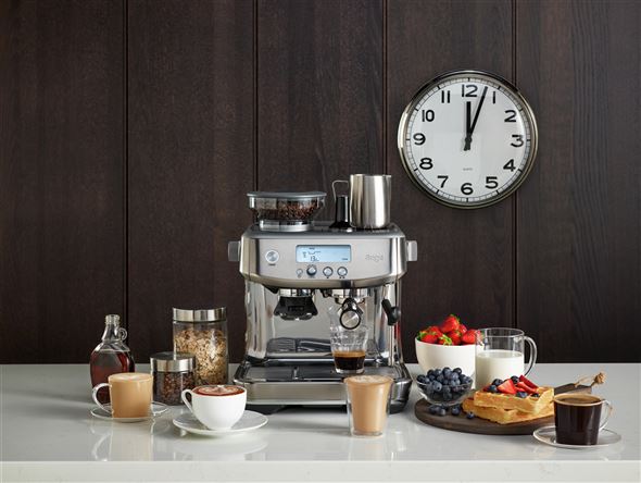 Sage SES878BSS4EEU1 Cafetière Barista Pro Machine à Expresso avec Broyeur Intégré Conique, LCD, ThermoJet, Portefiltre 54 mm, Mousseur à Lait, Noir