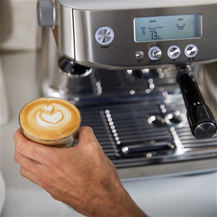 Sage SES878BSS4EEU1 Cafetière Barista Pro Machine à Expresso avec Broyeur Intégré Conique, LCD, ThermoJet, Portefiltre 54 mm, Mousseur à Lait, Noir