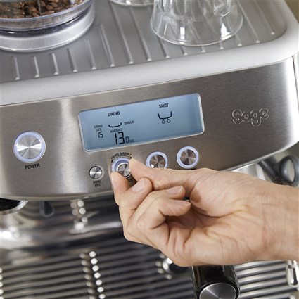 Sage SES878BSS4EEU1 Cafetière Barista Pro Machine à Expresso avec Broyeur Intégré Conique, LCD, ThermoJet, Portefiltre 54 mm, Mousseur à Lait, Noir