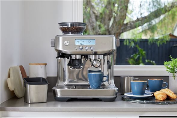 Sage SES878BSS4EEU1 Cafetière Barista Pro Machine à Expresso avec Broyeur Intégré Conique, LCD, ThermoJet, Portefiltre 54 mm, Mousseur à Lait, Noir