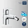 GROHE Mitigeur Bidet Monocommande Start Edge Chromé - EcoJoy 5L/min - Cartouche Céramique Longlife 28 mm - Avec Tirette de Vidage