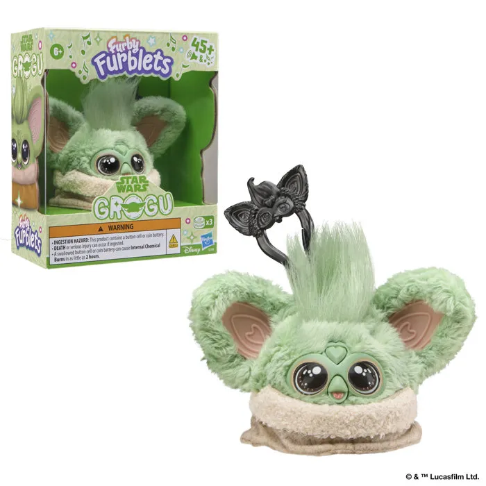 Hasbro Furblets Grogu STAR WARS, Mini peluche électronique Furby de collection avec plus de 45 sons, jouet à partir de 6 ans