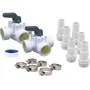 Ubbink Kit bypass universel - Vanne 3 voies pour pompe à chaleur, réchauffeur ou électrolyseur - Adaptateurs 32-38 mm - PVC blanc