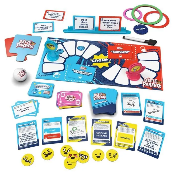Spinmaster Defie tes parents - Jeu de société familial - Questions et défis - De 6 ans - 4 à 8 joueurs