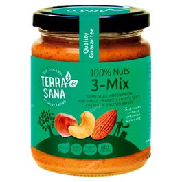 TERRASANA Crème 3 Mix de Fruits Secs BIO sans cacahuète 250 g