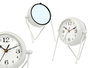 Giftdecor Horloge Forge Ovale Miroir Blanc 21 x 18 x 12 cm Métal (Set de 4)