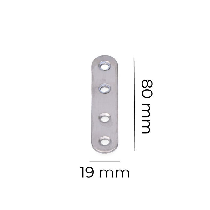 Edm Pletine de liaison en acier inoxydable 80 x 19 x 2 mm