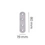 Edm Pletine de liaison en acier inoxydable 80 x 19 x 2 mm