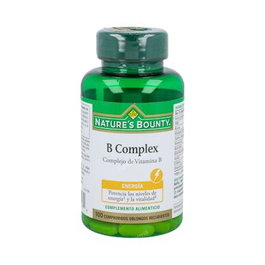 Nature's Bounty Complexe B Vitamines B12, B6, Riboflavine, Niacine, Acide Pantothénique pour Énergie et Performance Mentale, 100 Capsules