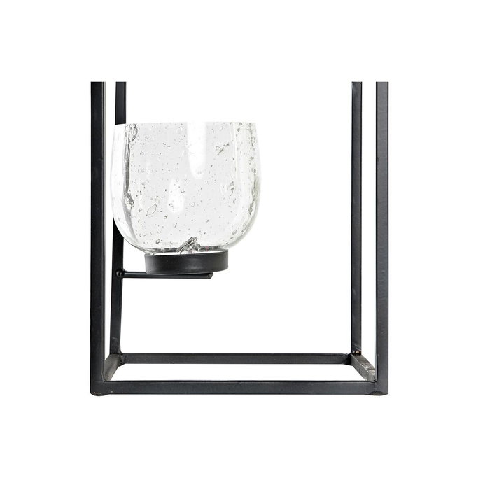 Bougeoir DKD Home Decor Verre Noir Transparent 18 x 18 x 76 cm Fer Bougeoir DKD Home Decor Verre Noir Transparent 18 x 18 x 76 cm Fer