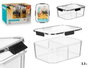 Leknes Boîte Hermétique avec Compartiments Noire 3,3L 27,5x10x20 cm (Set de 12)