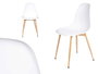 Giftdecor Silla Blanche 52 x 82 x 47 cm en Plastique et Métal (Set de 4)