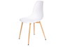 Giftdecor Silla Blanche 52 x 82 x 47 cm en Plastique et Métal (Set de 4)