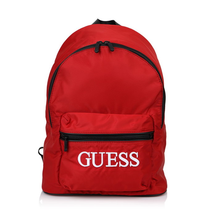 Guess Sac à dos Quatro pour Homme en Textile Rouge, 16/31 x 42 x 13 cm Guess Sac à dos Quatro pour Homme en Textile Rouge, 16/31 x 42 x 13 cm