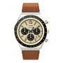 Timex TW2W64400 avec cadran jaune et bracelet en cuir marron