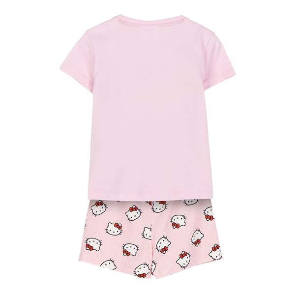 Hello Kitty - Pyjama court enfant 4 ans en jersey - Modèle Hello Kitty pour fille - Taille 4 ans
