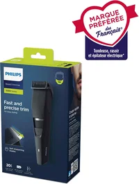Philips BT3234/15 - Tondeuse Barbe et Corps Series 3000 - 20 Hauteurs de Coupe, Sabot Ajustable, Tête Lavable - Autonomie 60 Min