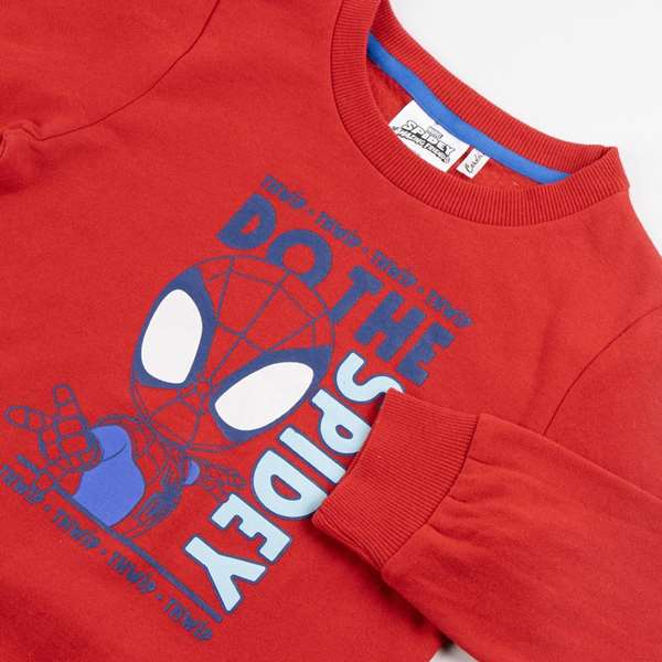 Cerdá - Sweat-shirt à capuche en coton brushed style Spidey pour enfant de 6 ans - Rouge