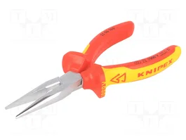Knipex Pinces à bec rond plat avec tranchant chromé